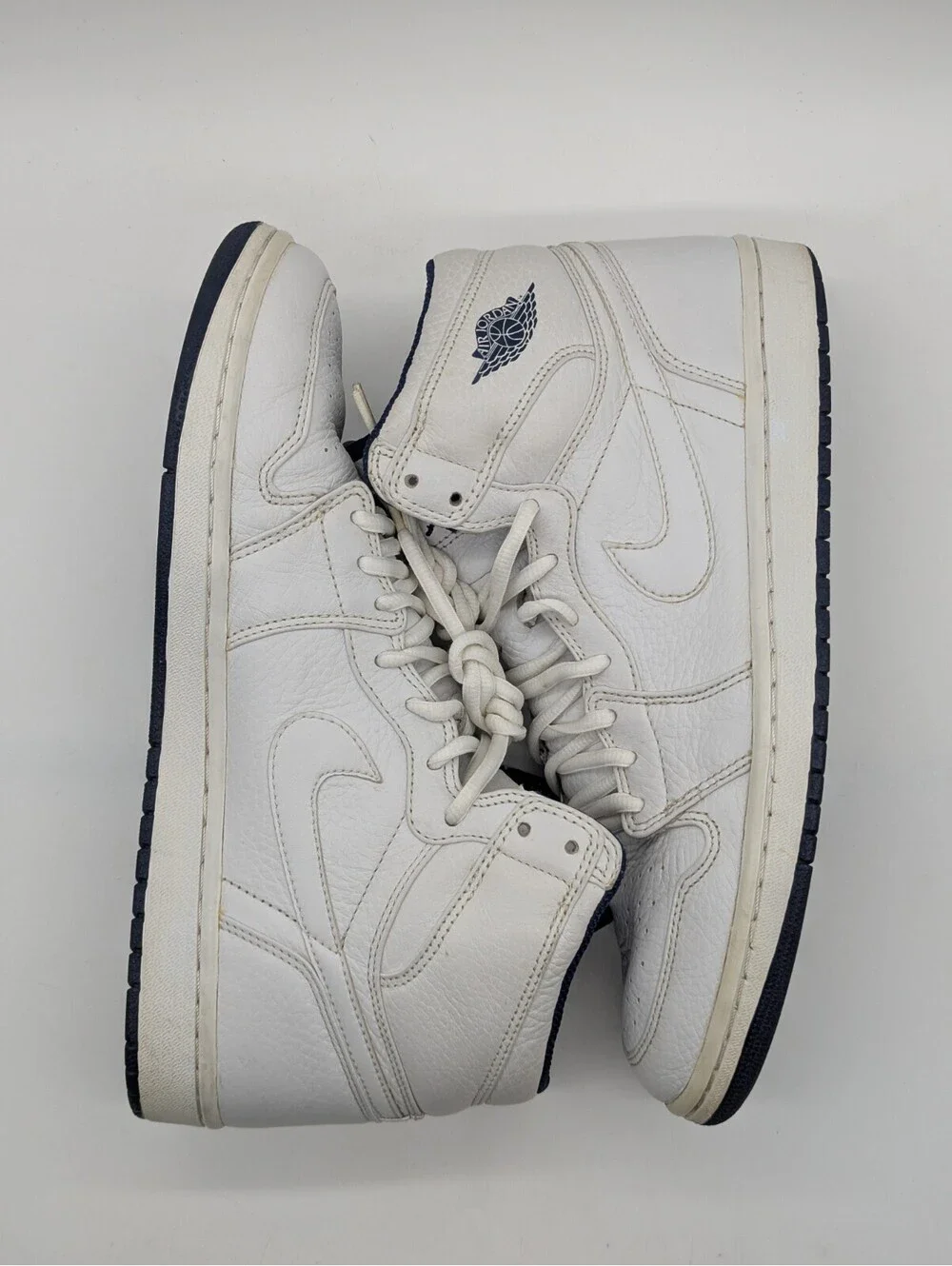 Mens Size 11 Air Jordan 1 Retro CO.JP 2001 White Navy 136060-111 Nike Shoes #116